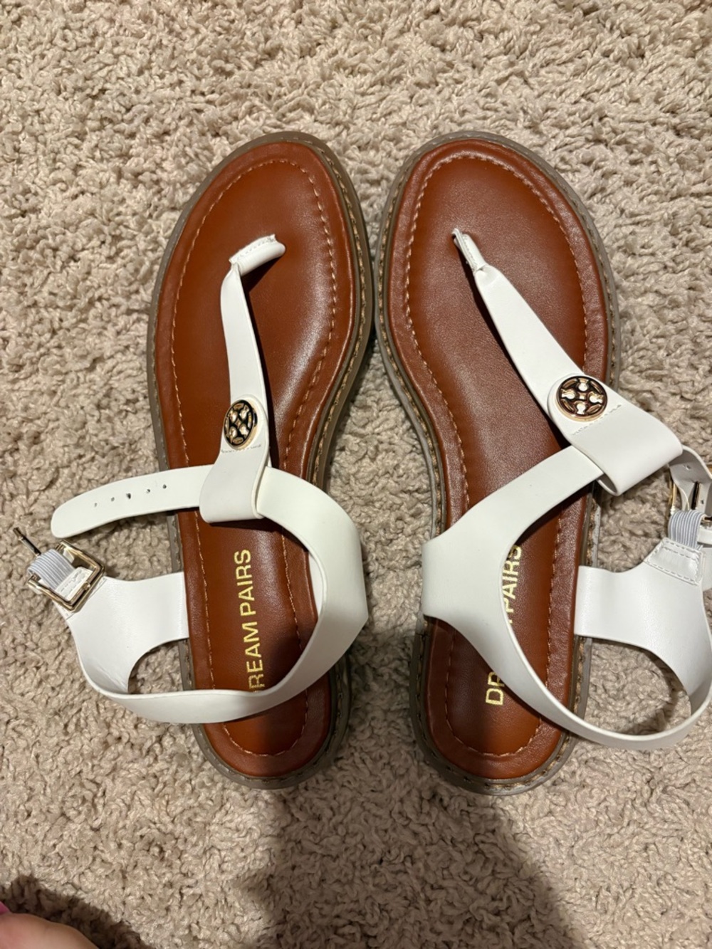 Dream Pairs White Sandals